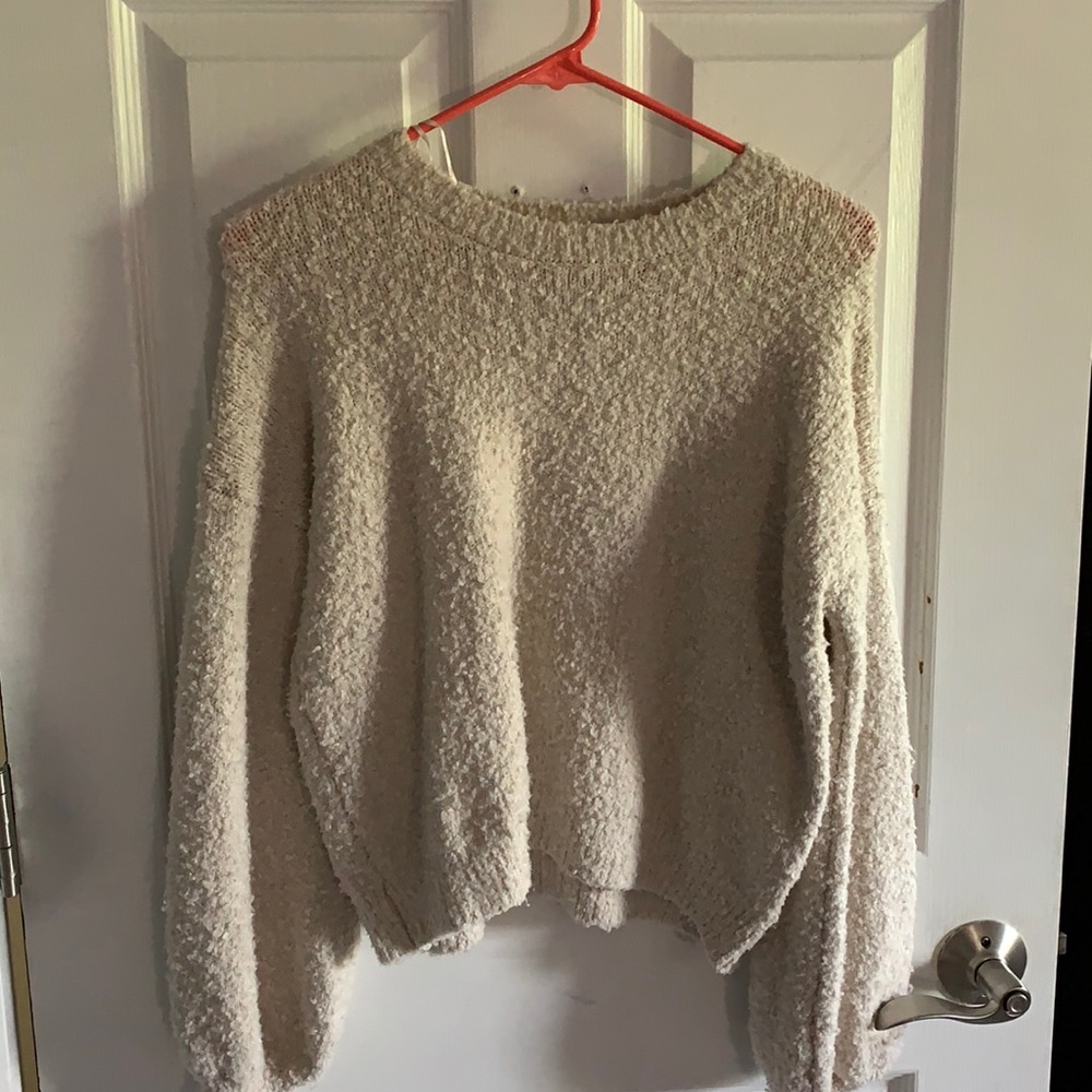 cream sweater